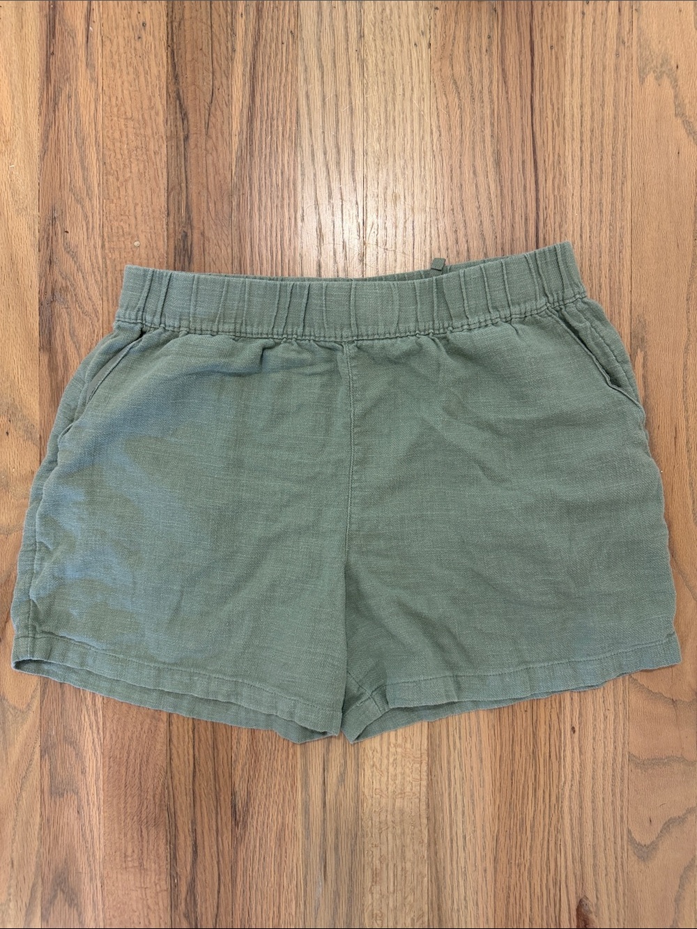 BLANKNYC Linen Blend Pull-On Shorts Sage Green Size M